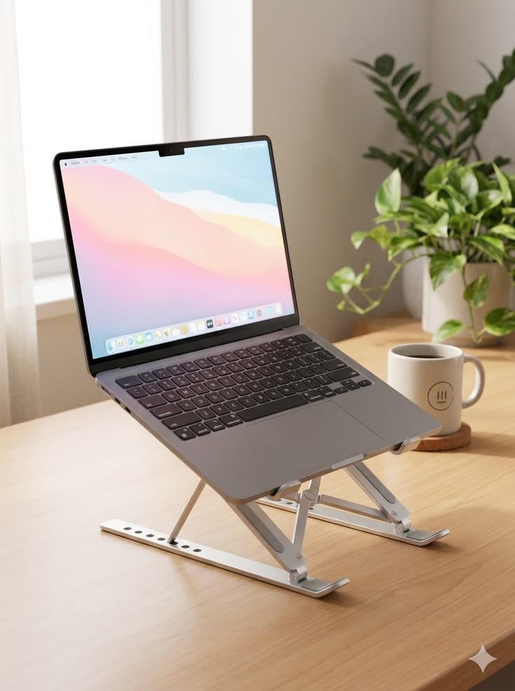 Adjustable Foldable Laptop Stand – Portable Ergonomic Laptop Riser