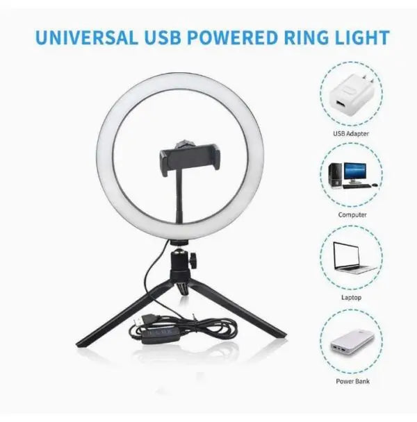 KSIX 20cm Ring Light &amp; Tripod Stand Product vendor