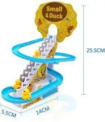 Small Ducks Climbing Toys, Electric Ducks Chasing Race Track Game Set, Playful Roller Coaster Toy with 3 Duck LED Flashing Lights &amp; Music Button, Fun Duck Stair Climbing Toy for Toddlers and Product vendor