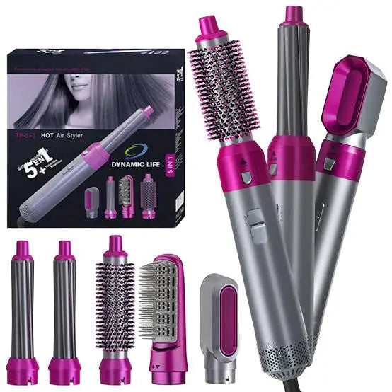 5 In 1 Hair Dryer Brush Electric Blow Dryer Hair Comb Curling Brush Kit Straightener Product vendor