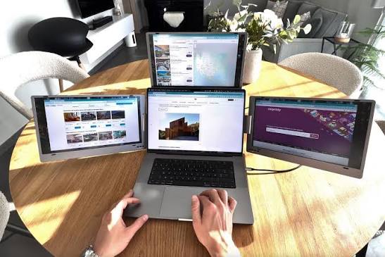 Portable Laptop Screen Extender – Dual & Triple FHD 1080P IPS Monitor Expansion