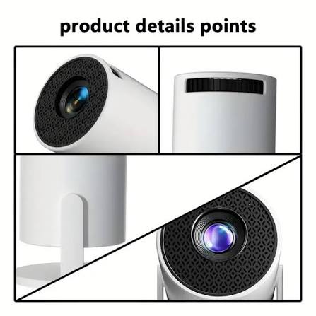 HY300 Style Mini Portable Smart LED Projector – 180° Rotating Outdoor & Home Theater Projector