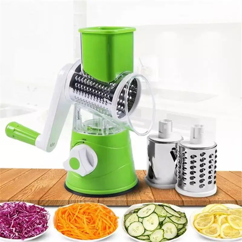 Tabletop Drum Grater Manual Rotary Vegetable Slicer Cutter Kitchen